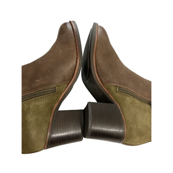 Sperry Ambrose Women's size  5.5M Brown Olive Leather Ankle Boots - Picture 5 of 7